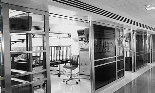 Pediatrics area of hospital, circa 1990s