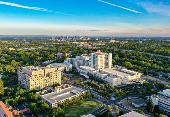 Aerial photo of UC Davis Health campus
