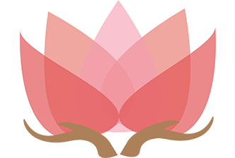 illustration of lotus with hands, trauma recovery program concept