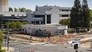 Cancer Center exterior with construction