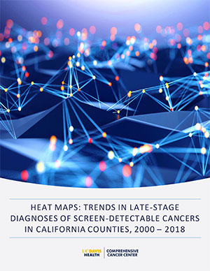 Heat Maps: Trends in Late Stage Diagnoses of Screen-Detectable Cancers in California Counties, 2000-2018