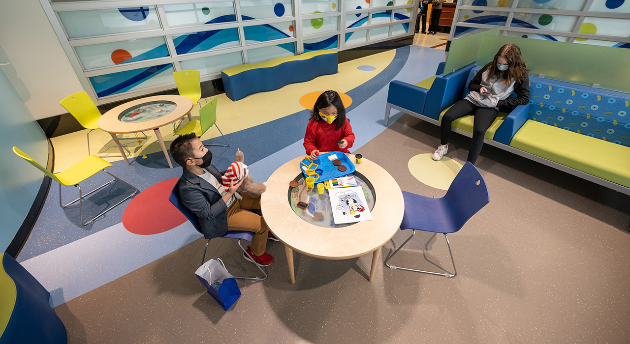 UC Davis Children's Hospital new pediatric waiting room