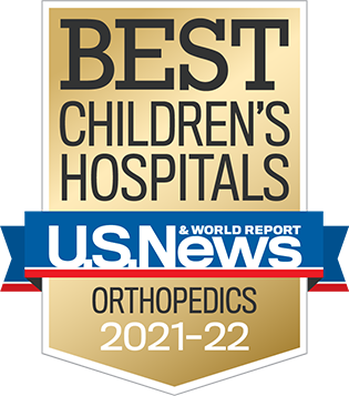 Best Children's Hospital badge for orthopedic 2021-22