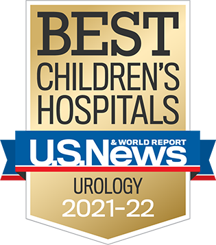 Best Children's Hospital badge for urology 2021-22