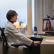 Stephanie Crossen uses telehealth technologies to improve care delivery and outcomes for patients with type 1 diabetes.