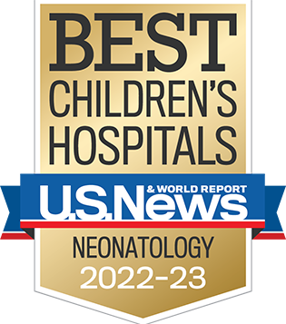 Best Children's Hospital badge for neonatology