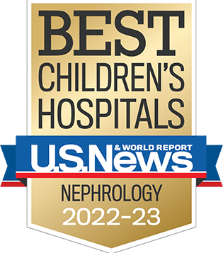 Best Children's Hospital badge for nephrology