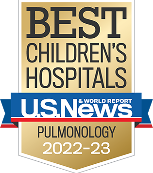 Best Children's Hospital badge for pulmonology & lung surgery