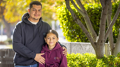 Pediatric diabetes patient Elena and her father Erik