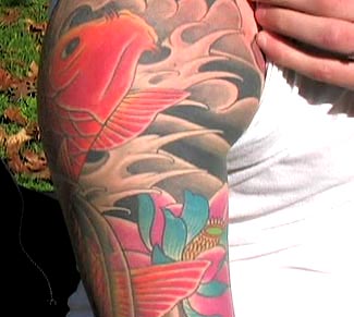 Tattoo on male college student forearm