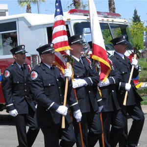 Firefighters at Burn Brigade 2009
