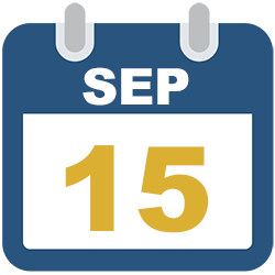 calendar icon for September 15 deadline