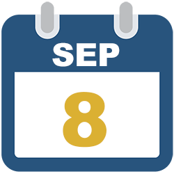 calendar icon for September 8 deadline