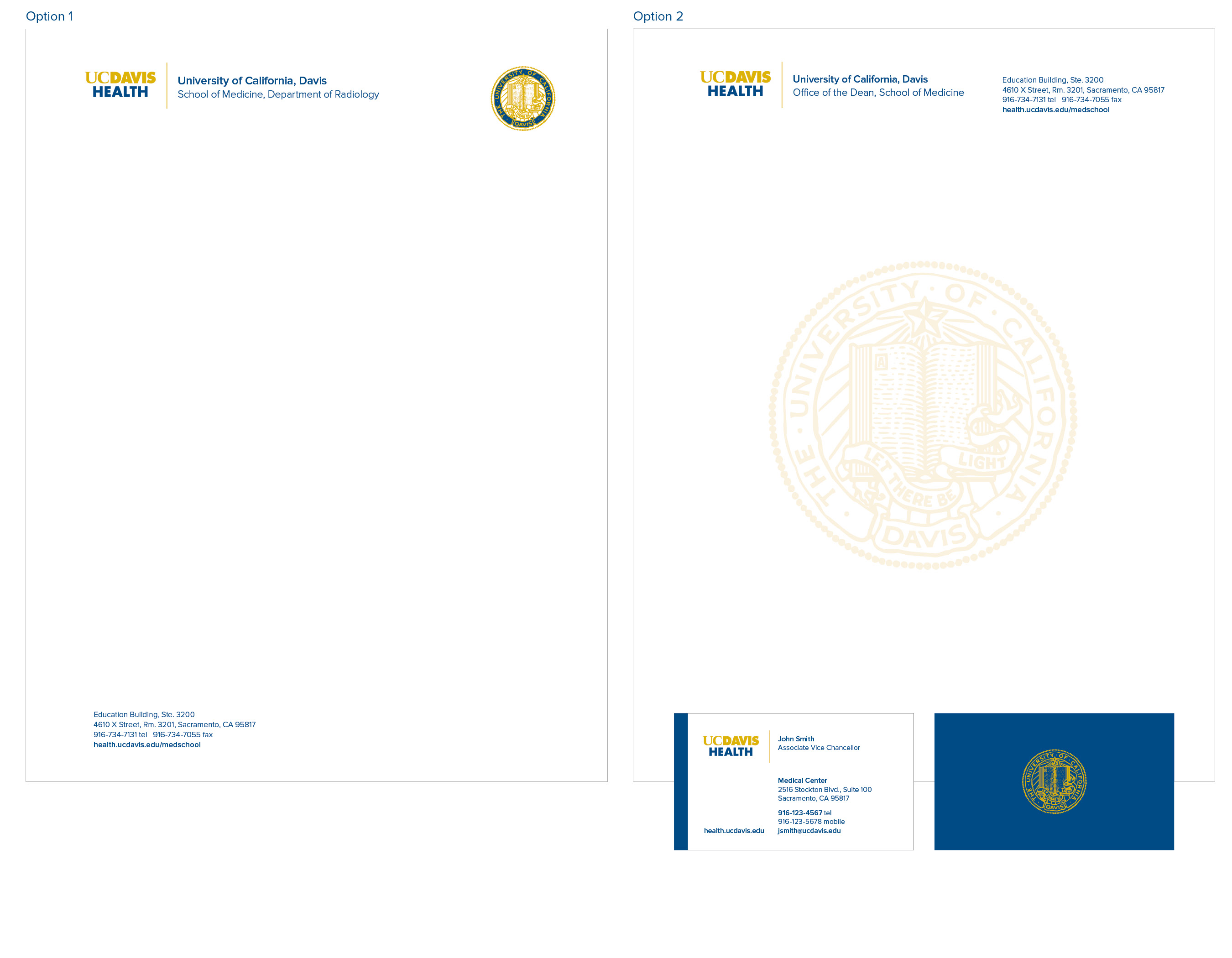Examples of academic department letterheads with seal