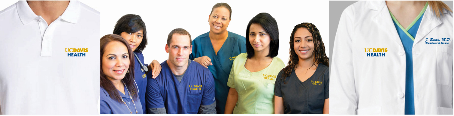 UC Davis Health apparel examples