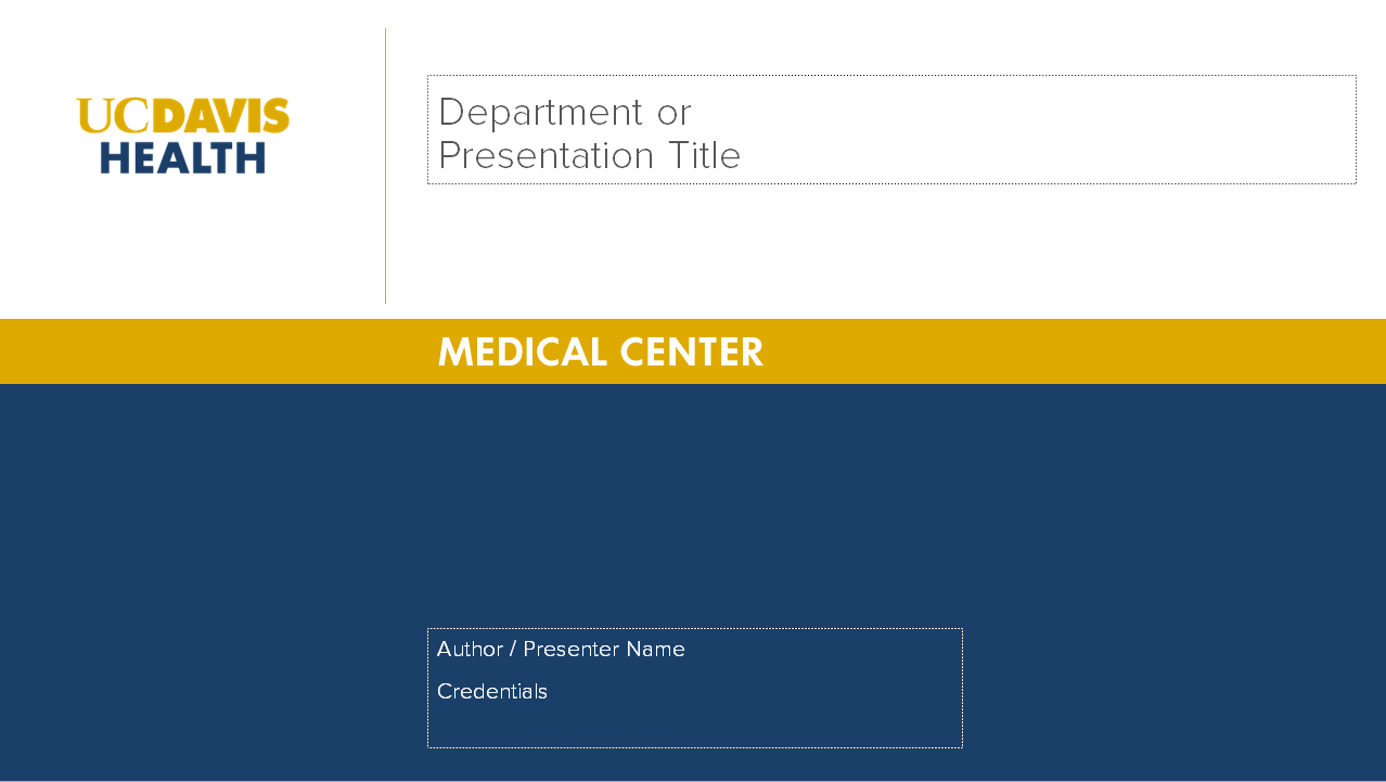 UC Davis Health Medical Center basic PowerPoint template