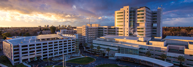 arial shot of UC Davis Hospital
