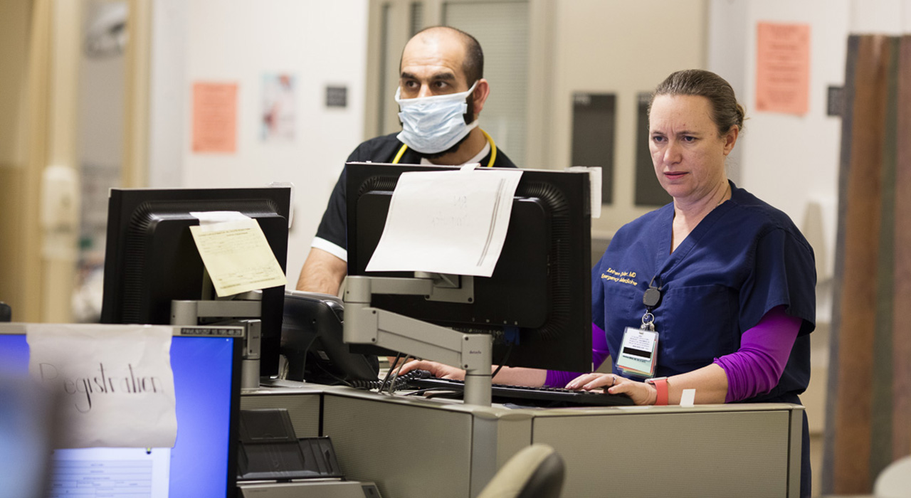UC Davis Health staff in the emergency department