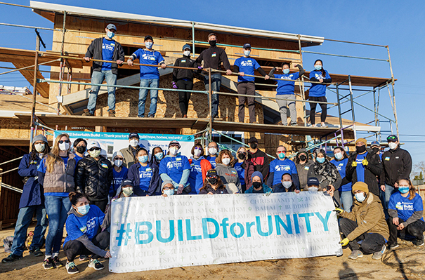 Murin participating with other School of Medicine faculty, staff, trainees and students in Habitat for Humanity of Greater Sacramento’s 2022 Build for Unity event