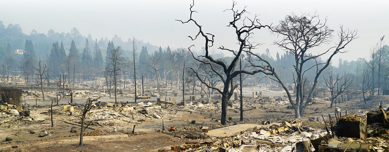 A subdivision in Santa Rosa’s Fountaingrove area destroyed by the 2017 Tubbs Fire.
