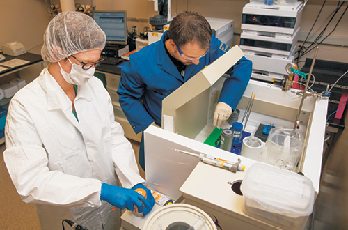 UC Davis scientists working in a research lab