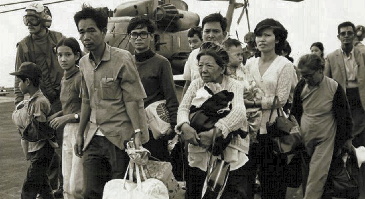 Vietnamese refugees during Operation Frequent Wind