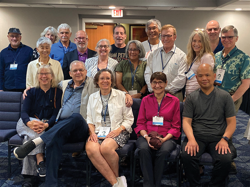 Alumni and friends gather for a farewell breakfast at the Courtyard Marriott Sacramento Midtown.