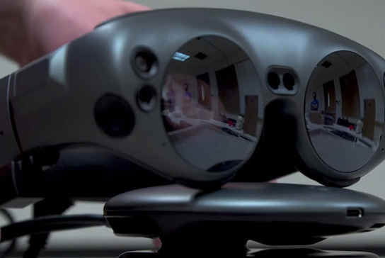 MagicLeap Goggles head-worn display to project virtual images on the real world.