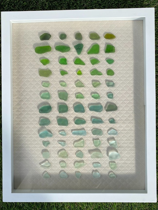 Sea Glass artwork done by Myrna Saldana