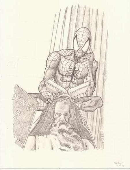 Spidey Reading by Paul Broyer