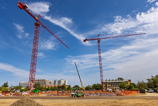 Construction on the Aggie Square project