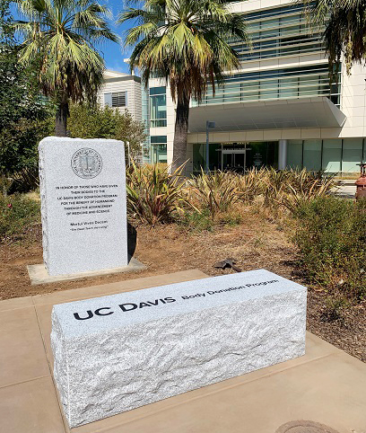 UC Davis Body Donation Program memorial marker