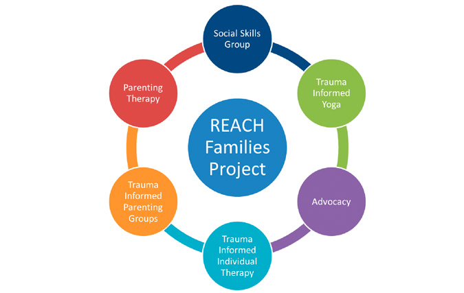 REACH families project services diagram