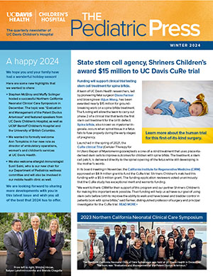 Cover of the current issue of the Pediatric Press