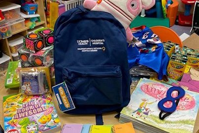 Example of a Sib Sack; backpack with art supplies and other items
