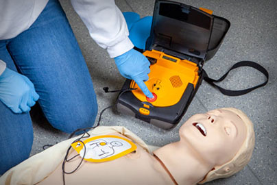 training using an AED