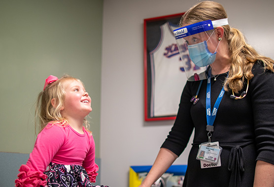 Dr-Haas with Piper, a pediatric gastroenterology patient