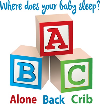 Where does your baby sleep? Alone, Back, Crib image
