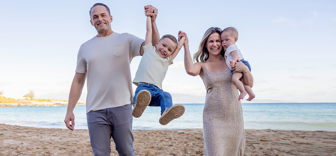 Nunes family at the beach