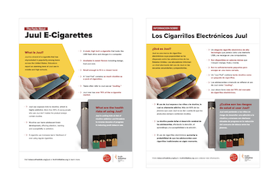 An image of the juul factsheet flyer