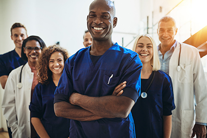 Diverse group of doctors (C) Adobe stock. All rights reserved.