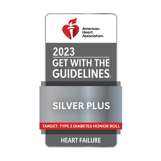 Get With The Guidelines Heart Failure badge 2023 Silver plus