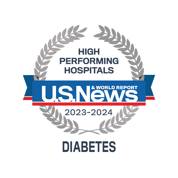U.S. News & World Report - High Performing in Diabetes badge