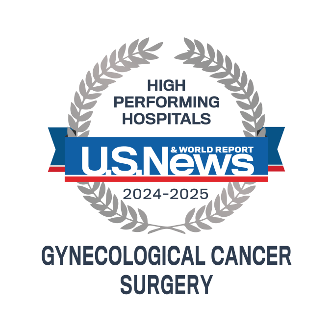 U.S. News badge: High performing in gynecological cancer surgery