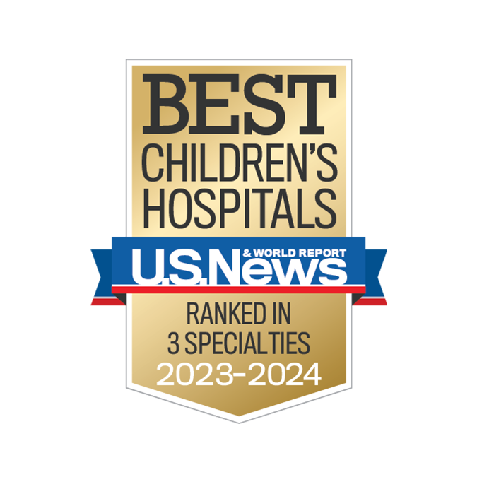 US News & World Report best Children’s Hospital badge