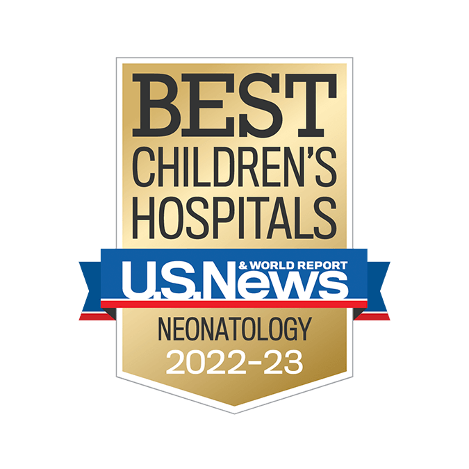 US News & World Report nationally ranked in children’s neonatology badge