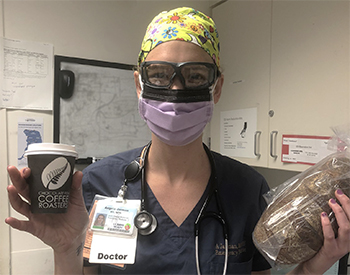 One UC Davis physician receives coffee and bread this week. 