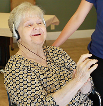Ruth Roenspie was one of more than 4,000 residents in long-term care facilities in California who used the Music & Memory program. 