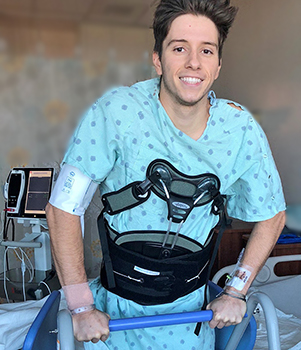 Evan Beauchamp spent more than a month at UC Davis Medical Center recovering from spinal surgery and doing intensive physical rehabilitation.