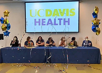 UC Davis Health nurses celebrated accreditation of the health system’s New Nurse Residency Program in a confetti-filled ceremony.